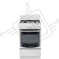Плита газовая De Luxe 5040.36Г (КР) белый, конфорок 4 шт, духовка 43 л, 50 см x 85 см x 50 см