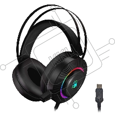 Наушники с микрофоном A4 Bloody G521 черный 2.3м мониторные USB оголовье (G521 (BLACK))