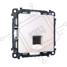Комплект механизма компьютерной розетки ALFA Жемчуг RJ-45(8P8C) CAT6 с шторкой QUANT (AP2120, VM188) MA212010