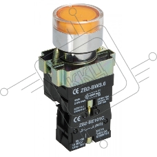 Кнопка управления LAY5-BW3561 IEK BBT50-BW-K05 с подсветкой желтый 1з