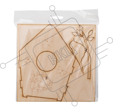 Доска для выжигания REXANT, «Кормушка для птиц», 3D модель, 1 шт., пакет