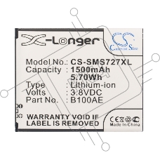 Аккумулятор CameronSino  CS-SMS727XL B100AE для Samsung GT-S7270/GT-S7272/S7275 Galaxy Ace 3/S7898  3.8V / 1500mA