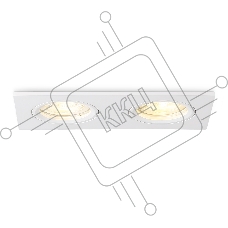 Светильник встраиваемый TN102460/2 WH белый GU5.3 160*81*28