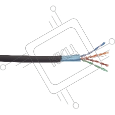 Витая пара ITK LC3-C5E04-329 F/UTP кат.5E 4x2x24AWG LSZH черный (305м)