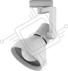 Светильник трековый конус E27 220V IP20 112*230мм белый однофазный