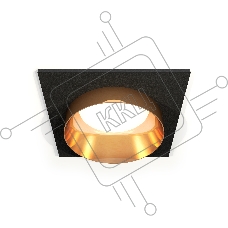 Комплект встраиваемого светильника Ambrella light XC6521024 SBK/PYG черный песок/золото желтое полированное MR16 GU5.3 (C6521, N6134)