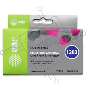 Картридж струйный Cactus CS-EPT1283 пурпурный для Epson Stylus S22/SX125/SX420/SX425 (7ml)