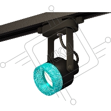 Светильник Ambrella light XT6602063 PBK/BL черный полированный/голубой MR16 GU10 (C6602, N6153)