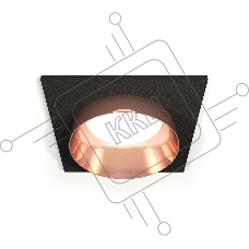 Комплект встраиваемого светильника Ambrella light XC6521025 SBK/PPG черный песок/золото розовое полированное MR16 GU5.3 (C6521, N6135)