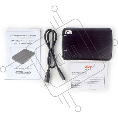 Внешний корпус USB 3.1 AgeStar 31UB2A12C-6G (BLACK), черный