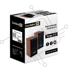 Акустическая система 2.0 ExeGate EX287058RUS Tango 312 (питание USB, 2х3Вт (6 Вт RMS), 80-20000Гц, светлое дерево)