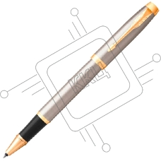 Ручка роллер Parker IM Core T321 (CW1931663) Brushed Metal GT F черн. черн. подар.кор.