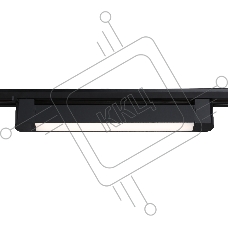 Трековый однофазный светильник Ambrella light GL6733 BK черный IP20 20W 4200K 323*35*57