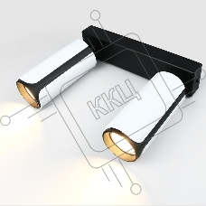 Спот на основании GWL-2GU10-M-IP20 Двойной Белый + Черный Монохром