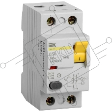 Выключатель дифференциальный  УЗО Iek MDV10-2-063-300 ВД1-63 2Р 63А 300мА ИЭК