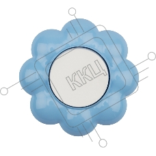Выключатель одноклавишный KRANZ HAPPY Цветок скрытой установки, белый/голубой