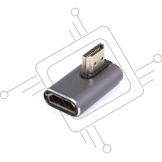 Переходник HDMI угловой папа-мама влево