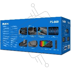 Портативная колонка Sven PS-860 черный 100W 1.0 BT/3.5Jack 5400mAh (SV-022518)