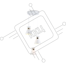 Светильник Ambrella light TR8467/3 WH/FGD белый/золото E27/3 max 60W D340*1000