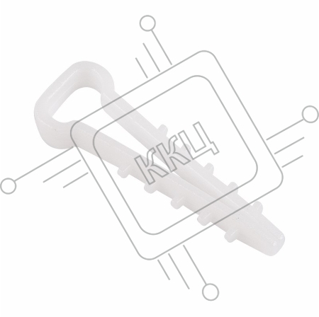 Дюбель-хомут нейлоновый прямоугольный REXANT 5-10 мм, белый, упаковка 100 шт.