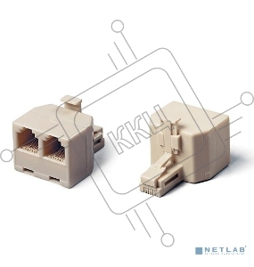 Разветвитель  US-12 RJ45 8P8C (джек) -> 2x8P8C (розетки)