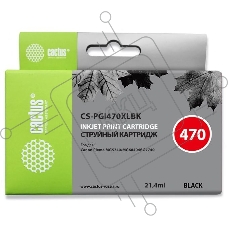 Картридж струйный Cactus CS-PGI470XLBK черный (21.4 мл) для Canon Pixma MG5740/MG6840/MG7740/TS5040/6040/8040/9040