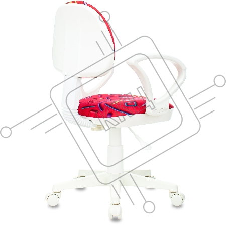 Кресло детское Бюрократ KD-3/WH/ARM розовый Sticks 05 крестовина пластик пластик белый