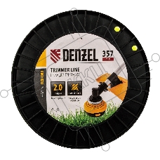 Леска для триммера витой квадрат, 2,0мм х 357м, на DIN катушке FLEX CORD Denzel
