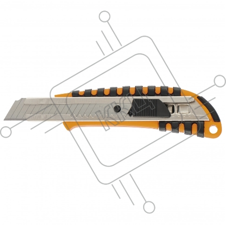 Нож, 18 мм выдвижное лезвие металлическая направляющая пластиковый двухкомпонентный корпус// Sparta