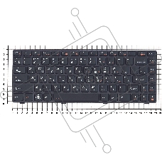 Клавиатура для ноутбука Lenovo IdeaPad Y480 черная с подсветкой