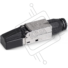 Коннектор Cabeus 8P8C-SH-C6+-TWP RJ45, кат. 6A, экр., со вставкой, прозрачный