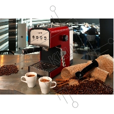 Кофеварка эспрессо Polaris PCM 1516E Adore Crema 850Вт красный