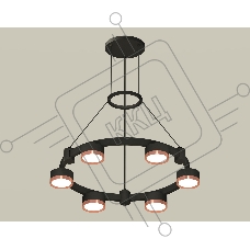 Светильник Ambrella light XR92051103/6 SBK/PPG черный песок/золото розовое полированное GX53 (A9205, C9232, N8126)