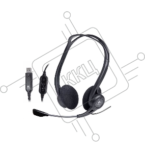 Наушники с микрофоном Logitech 960 черный 2.4м накладные оголовье (981-000100)