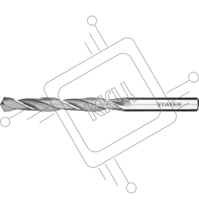 Сверло по металлу HSS-R, быстрорежущая сталь М2(S6-5-2) STAYER PROFI 9.0х125мм