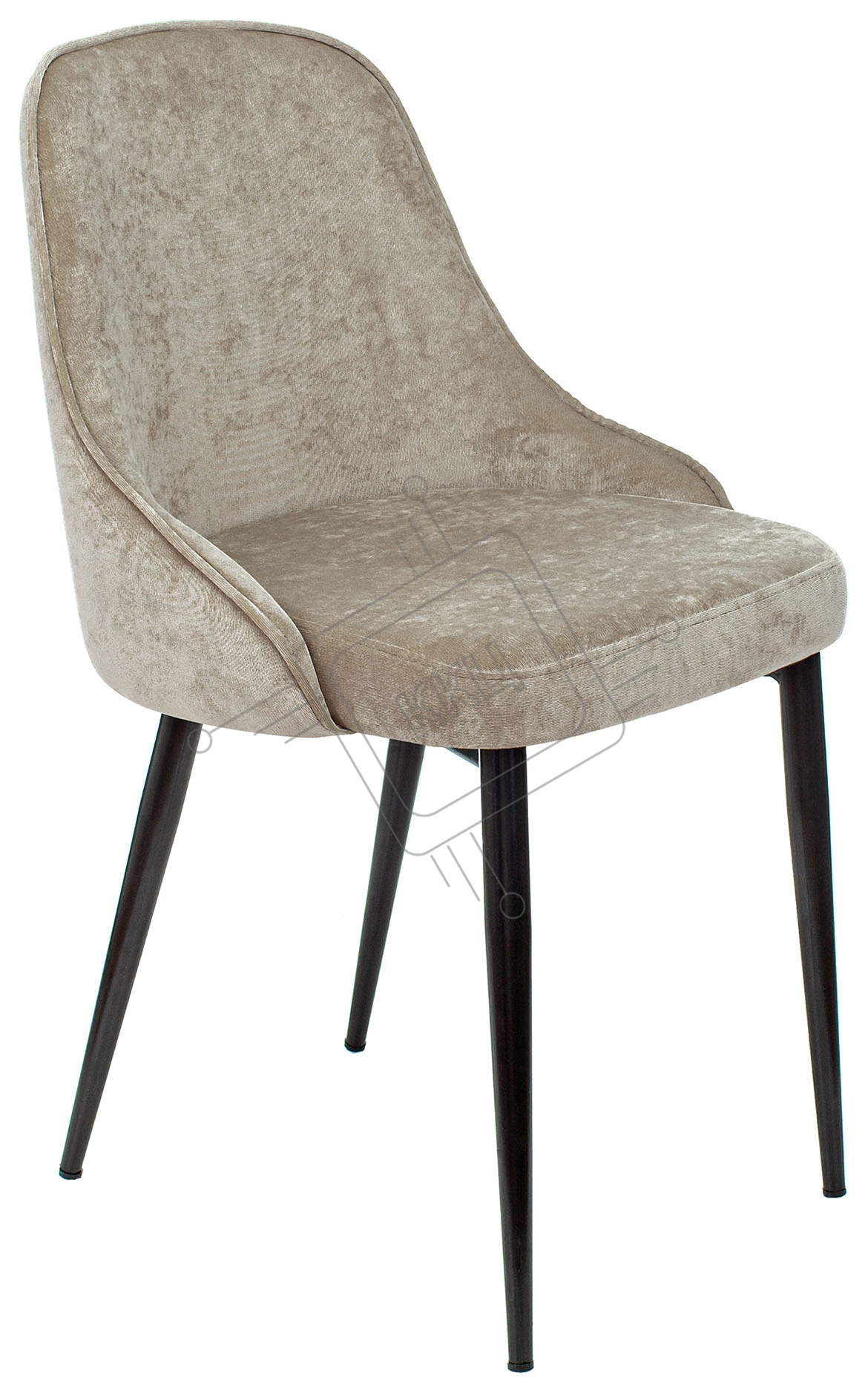 Стул для кухни Бюрократ KF-5 Light 21 песочный, металл черный на ножках (KF-5/LT21)