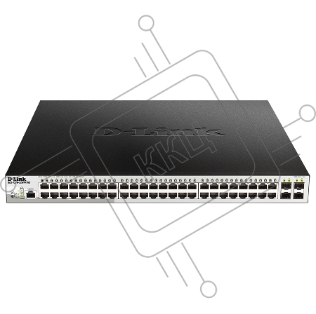 Управляемый коммутатор 2 уровня D-Link DGS-1210-52MPP/ME/B3A PROJ с 48 портами 10/100/1000Base-T и 4 портами 1000Base-X SFP (48 портов с поддержкой PoE 802.3af/802.3at (30 Вт), PoE-бюджет 740 Вт)