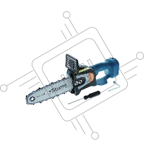 Аккумуляторная цепная пила б/щ Sturm!, 18 В, 1BatterySystem, шина 20 см, без ЗУ и АКБ CSC1808BL