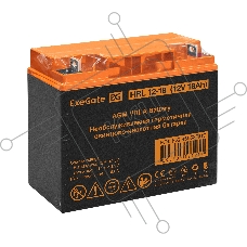 Аккумуляторная батарея ExeGate EX285662RUS HRL 12-18 (12V 18Ah, клеммы F3 (болт М5 с гайкой))