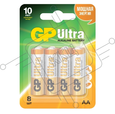 Батарея GP Ultra 15AU-2CR8 AA (8шт) блистер
