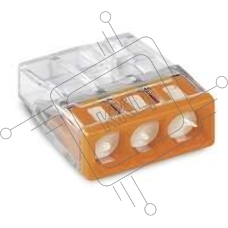 Клемма 3х(0.5-2.5мм) 3-х проводн. для распред. короб. (с контактн. пастой 