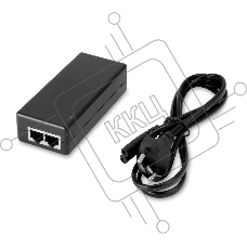 PoE-инжектор Gigabit Ethernet на 1 порт, мощностью до 30W. Совместим с оборудованием PoE IEEE 802.3af/at. Мощность PoE на порт - до 30W. Напряжение PoE - 48V(конт. 4,5(+), 7,8(-)). Порты: вх. - 1 x RJ45(10/100/1000 Base-T), вых. 1 x RJ45(10/100/1000 Base-