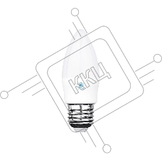 Светодиодная лампа 206284 LED C37-PR 8W E27 4200K (75W)