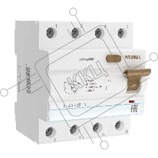 Устройство защитного отключения Werkel 3P+N 40 A 30 mА  АС  6 kА W914P406