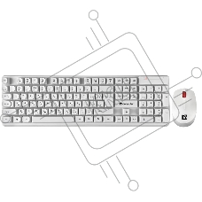 Клавиатура + мышка DEFENDER MILAN C-992 RU WHITE 45994