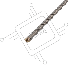 Бур по бетону Kranz 10x260x200 мм, крестовая пластина, SDS PLUS