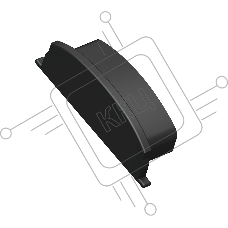 Заглушка для профиля GP8210 BK черный 18*4