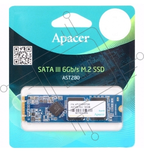 Накопитель SSD Apacer 480GB M.2 2280 AST280 Client AP480GAST280-1 SATA 6Gb/s, 520/495, IOPS 84K, MTBF 1M, TLC, RTL