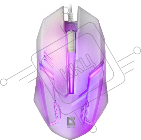 Мышь проводная Defender Cyber MB-560L [52561] {, 7 цветов, 3 кнопки,1200dpi, белый}