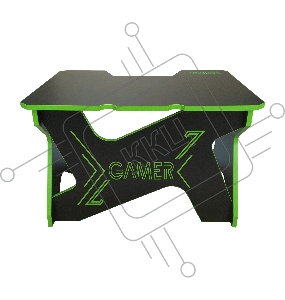 Игровой стол Generic Comfort Gamer Mini Seven/DS/NE чёрно-зелёный (ЛДСП Е1, 120 x 90 x 75)